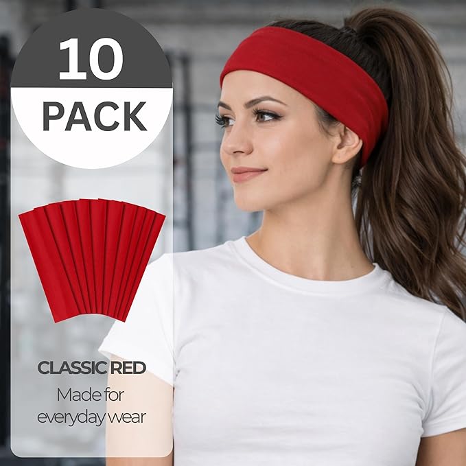 Styla Hair Headbands for Women Stretch Fashion Head Bands 10 Pack Non-Slip Head - Image 2