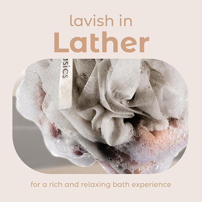 MainBasics Bath Shower Loofah Sponge Pouf Body Scrubber Exfoliator Body Wash - Image 4