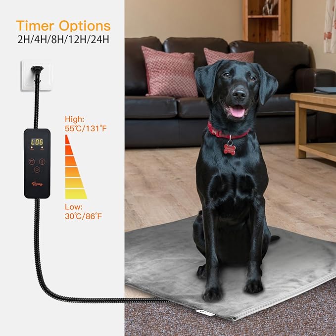Toozey Large Heated Pet Mat 35x24 in - Image 6