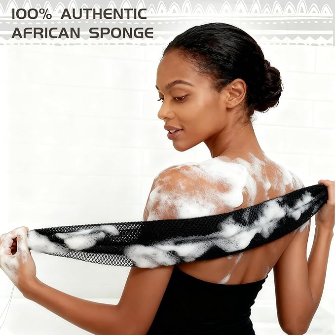 SPMKTBOZAI African Net Sponge Authentic, Loofah Exfoliating Body Scrubber Bath - Image 7
