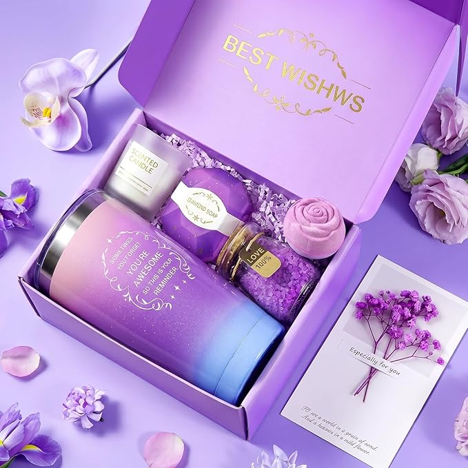 Birthday Gifts for Women, Mothers Day Gifts for Mom, Self Care Spa Baskets Set - Image 2