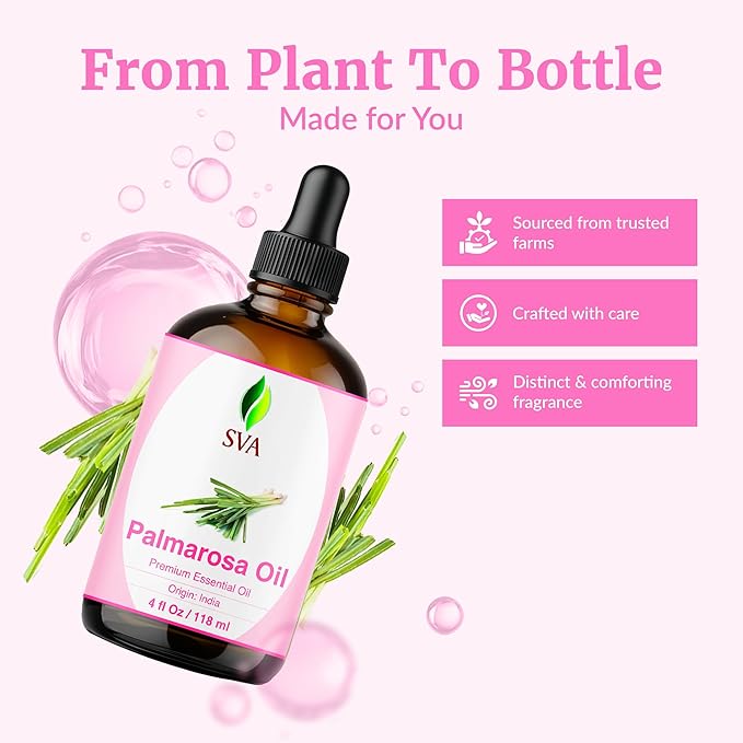 SVA Palmarosa Essential Oil – 4 Fl Oz – 100% Natural Palmarosa Oil - Image 4