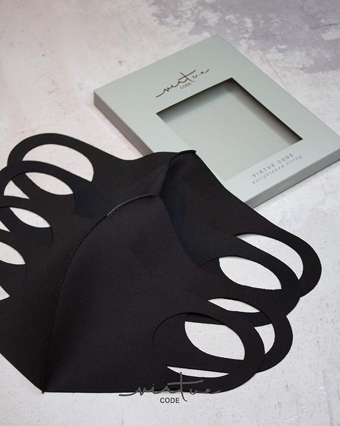 Virtue Code Second Skin Cloth Face Mask Pack. 4 Buttery Soft Masks Washable - Image 2
