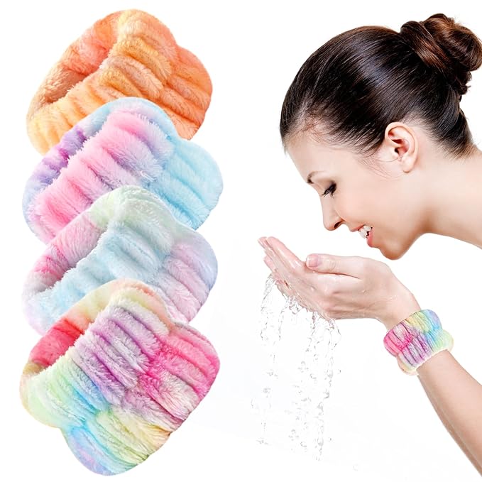 8pcs Wrist Bands for Washing Face Wash Wristbands Wrist Towels Arm Bands for - Image 2