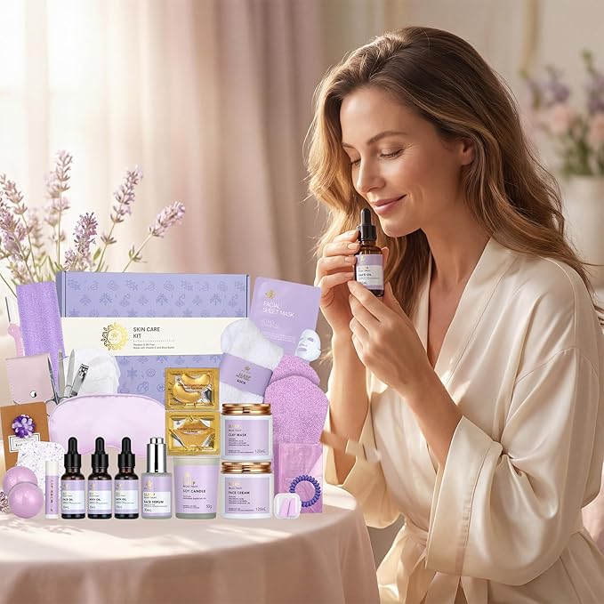 Mother's Day Gift for Mom, Bath & Body Gifts Basket Set, Self Care Kit - Image 5