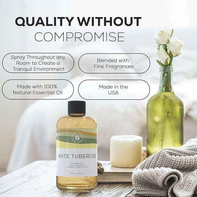 Aroma Country White Tuberose Luxury Diffuser Oil Refill & Fragrant Room Spray - Image 4