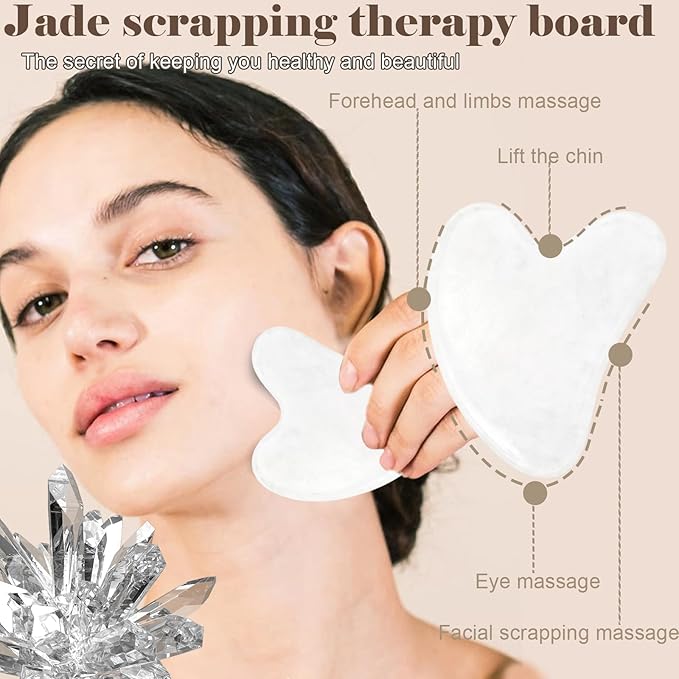 Jade roller and gua sha, facial roller, women's skincare tool, self-care gift - Image 5