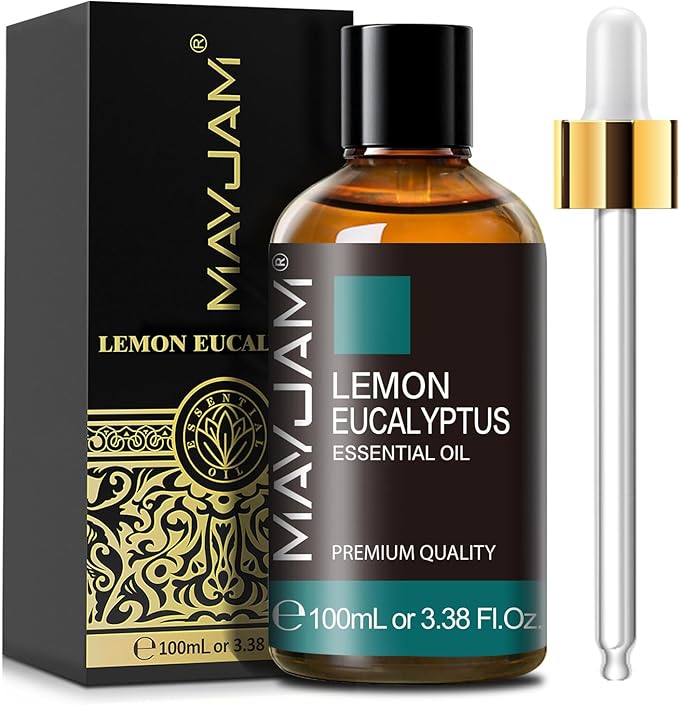 Lemon Eucalyptus Essential Oil, MAYJAM 3.38FL.OZ/100ML Large Volume Lemon by MAYJAM