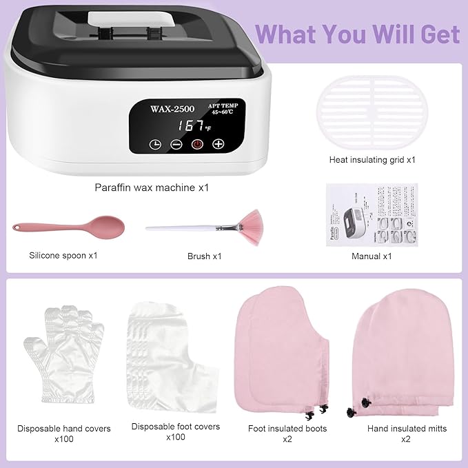 Yofuly Paraffin Wax Machine for Hand and Feet, 3500ml Home Paraffin Wax Bath - Image 6