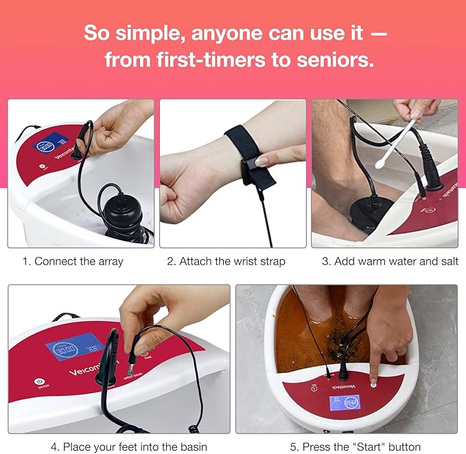 veicomtech Ionic Foot Bath Detox Machine, Foot Detox Machine, Ionic Foot Spa Kit - Image 6