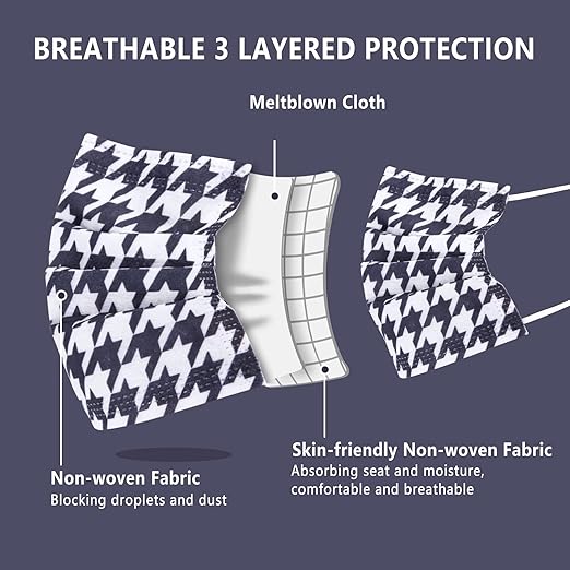 Borje Disposable Face Masks Breathable Face Mask 3 Ply - Image 2