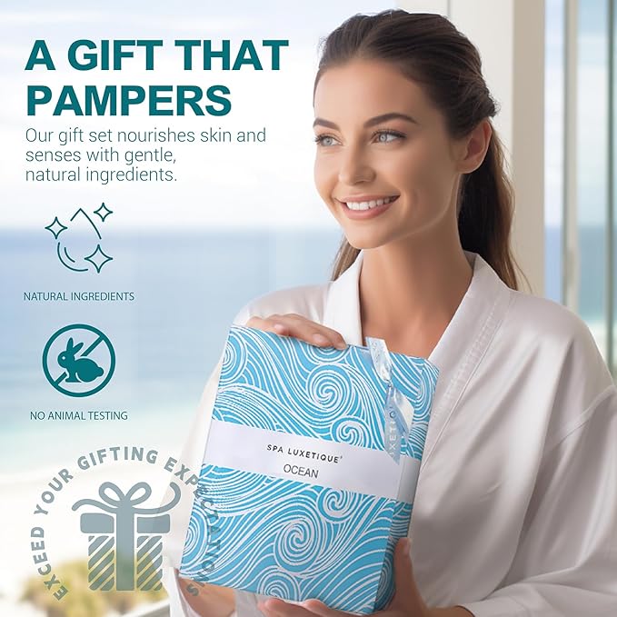 Spa Luxetique Spa Gift Set for Women, Ocean Spa Set Includes Body Lotion - Image 6