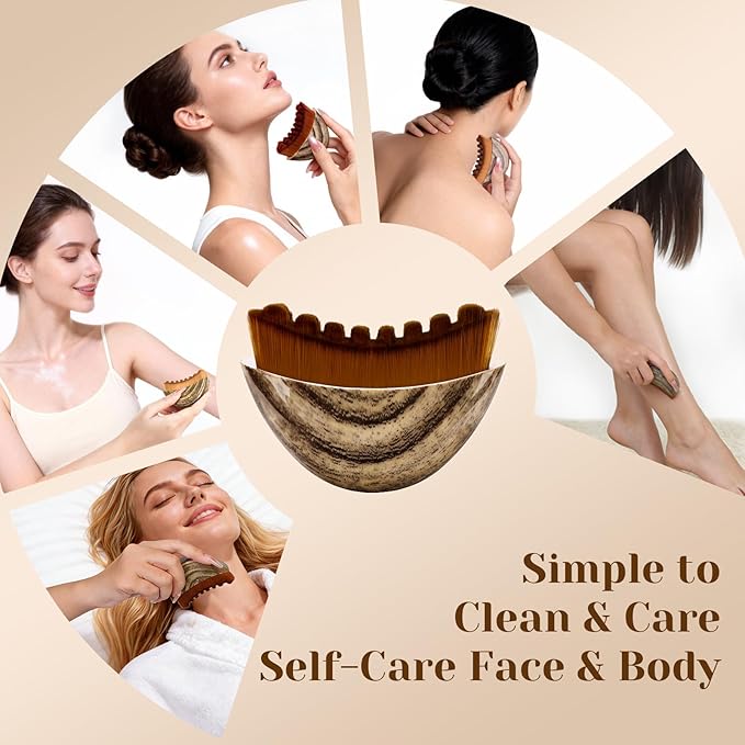 2026 New Lymphatic Contour Face Brush, Natural Makeup Brushes - Image 6