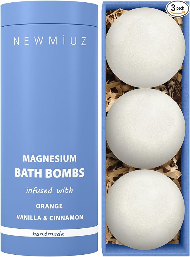 Magnesium Bath Bombs Post Workout Recovery Sore Muscles Tension Epsom Salt by NewMiuz