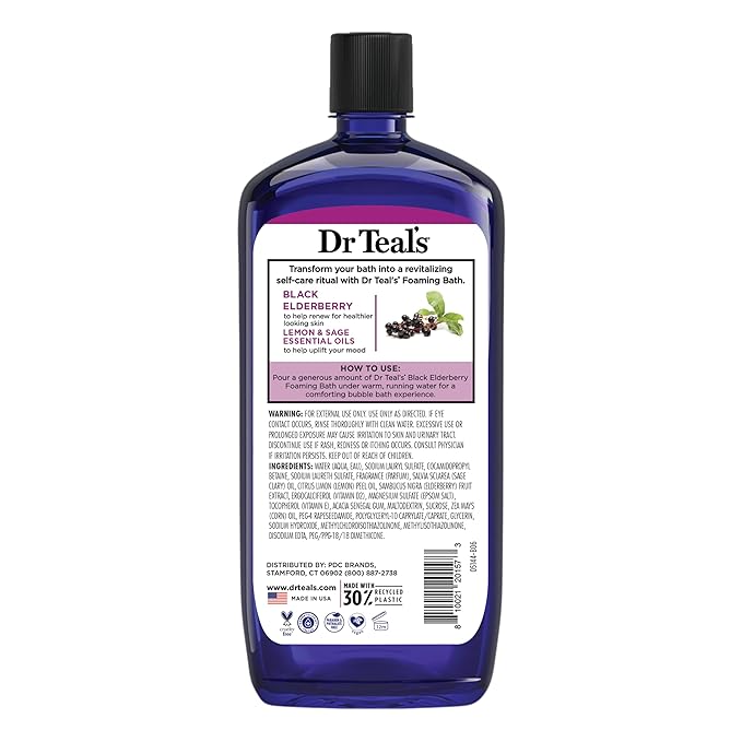 Dr Teal's Foaming Bath with Pure Epsom Salt, 34 fl oz - Image 10