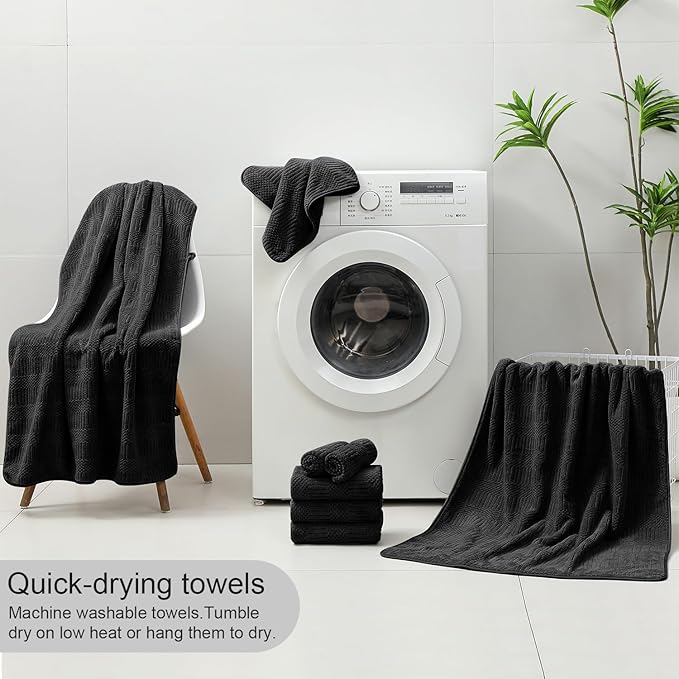 Ycosy 4 Pack Extra Large Microfiber Bath Towels Set, 35x70 inches, Less Lint - Image 8