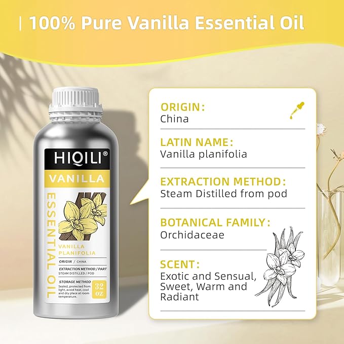HIQILI 32 Ounces Vanilla Essential Oil, Strong Fragrance - Image 3