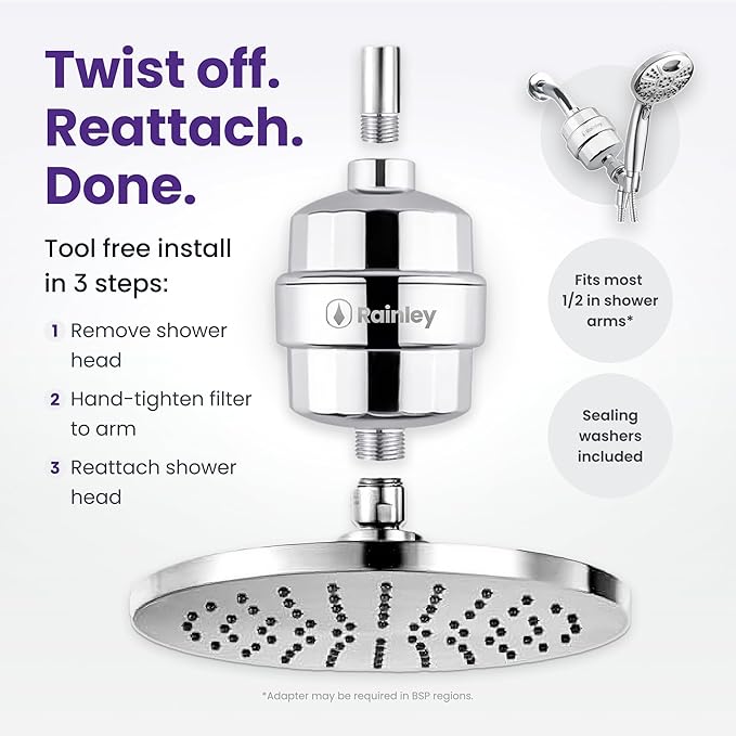 Bossa Showerhead Filter for Hard Water – Removes Toxic Chemicals, Chlorine & - Image 7