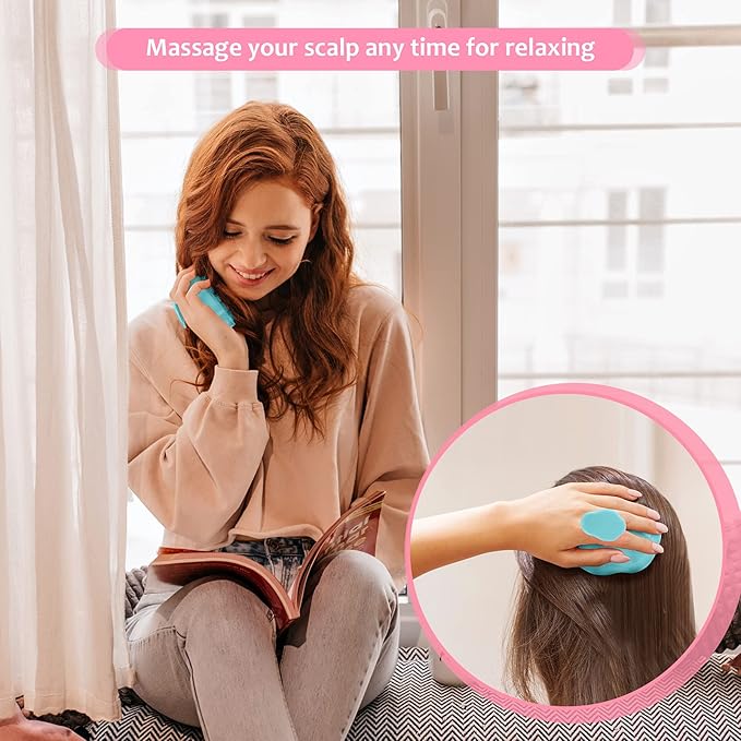URTHEONE Hair Scalp Massager Shampoo Brush, Soft Silicone Hair Scrub Brush - Image 5