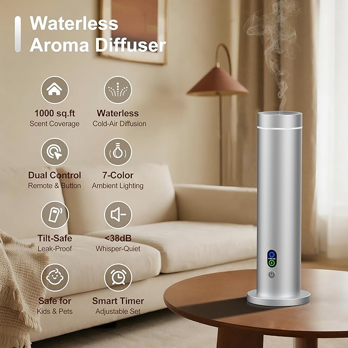 Maromalife Waterless Diffuser, Essential Oil Diffuser, 1000 Sq.Ft Coverage - Image 2