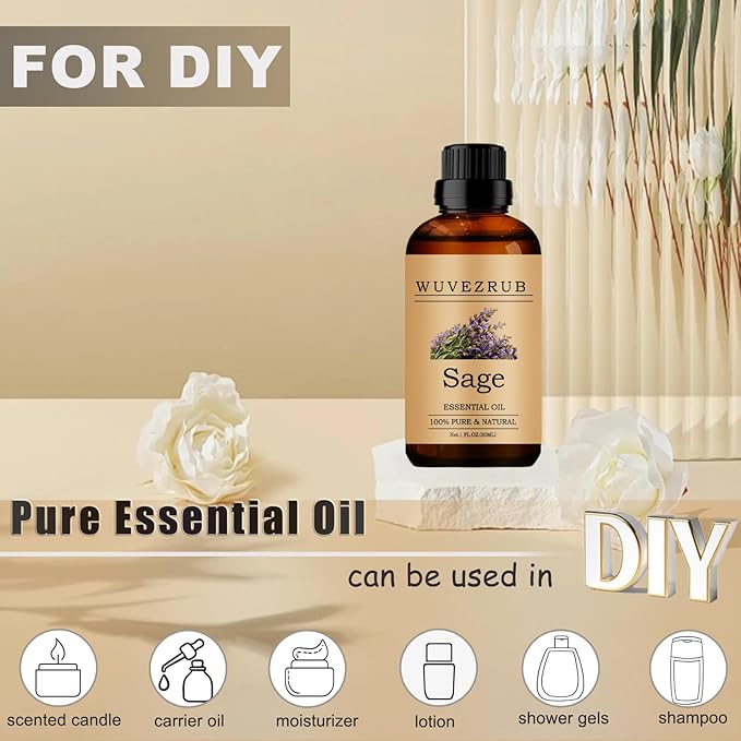 Sage Essential Oils, 30ML Pure and Natural Essential Oil - Image 3