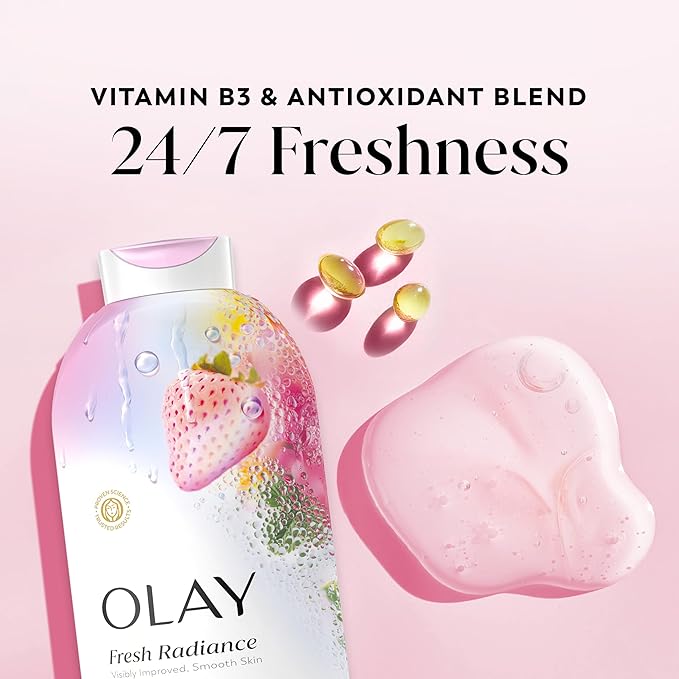Olay Body Wash for Women, Fresh Radiance, 24/7 Skin-Loving Freshness, Visibly - Image 3
