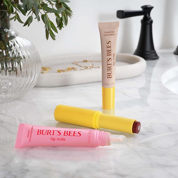 Burt’s Bees Lip Milk, Daily Lip Moisturizer, Sweet Strawberry, Vitamin Enriched - Image 9
