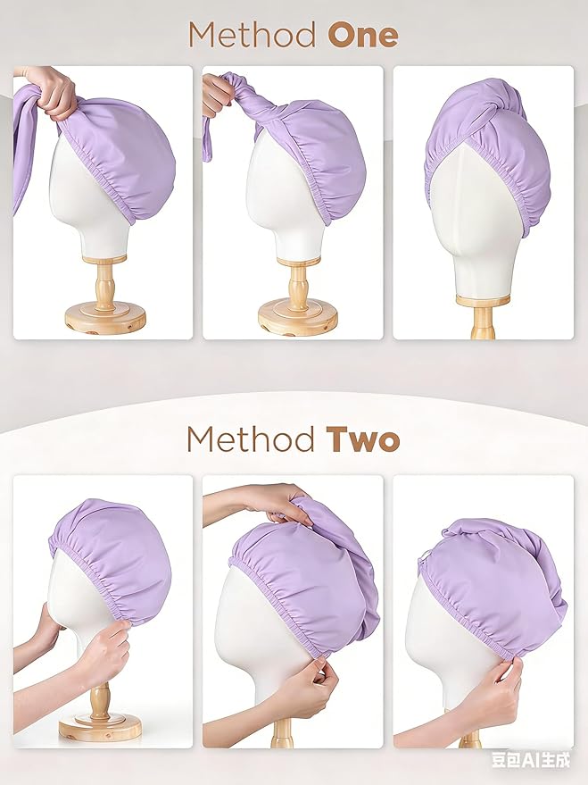 3 Pack Microfiber Hair Towel Wrap - Image 5