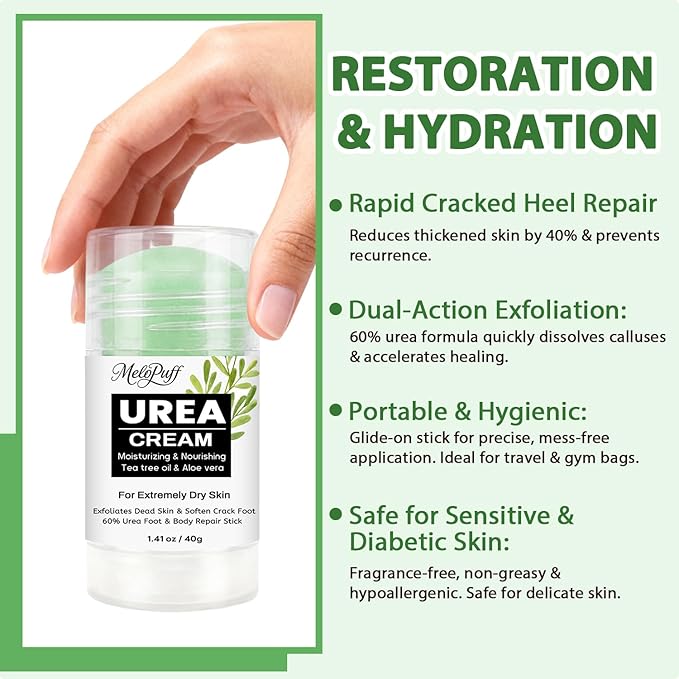 60% Urea Cream Stick with 2% Salicylic Acid, Tea Tree & Aloe Vera - Image 8