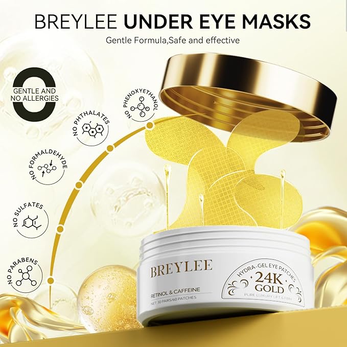 BREYLEE 24K Gold Eye Masks - Image 7