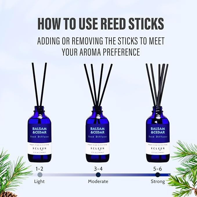 Xcleen Reed Diffusers for Home, Balsam & Cedar Diffuser - Image 5