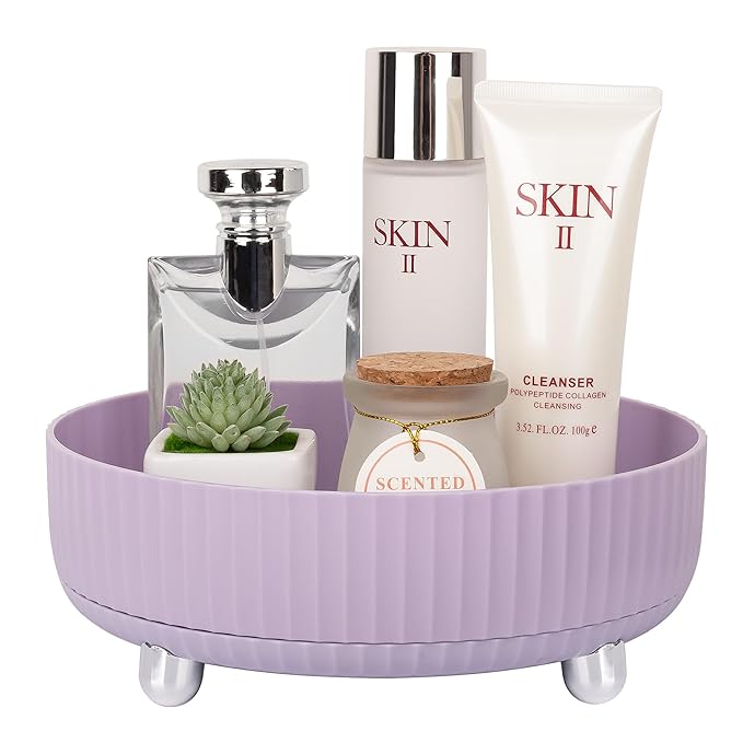 Anyoifax Makeup Perfume Organizer Tray 360 Degree Rotating Lazy Susan Skincare by Anyoifax