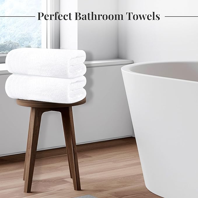 Tens Towels Pack of 8 Towels Set, 2 Extra Large Bath, 2 Hand, 4 Washcloths - Image 2