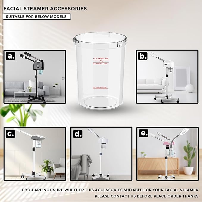 Water Jar for Facial Steamer Professional, Large Capacity Plastic Water Cup for - Image 4