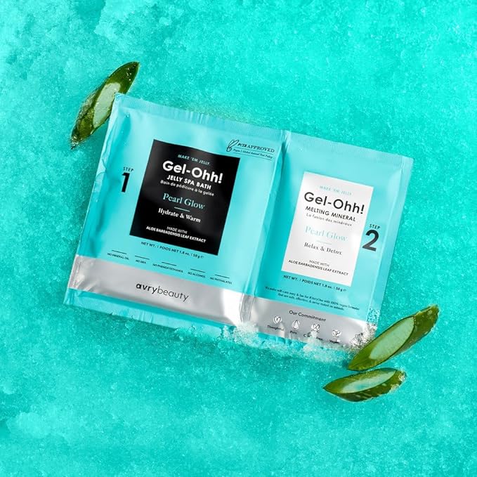 AvryBeauty Gel-Ohh Jelly Spa Bath 3 Pack, Pearl Glow, Clean Scented, Aloe - Image 2