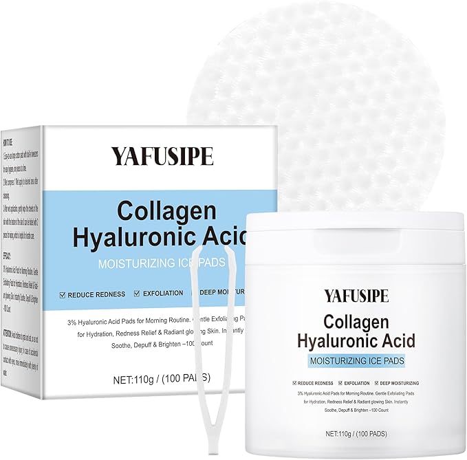 3% Hyaluronic Acid Collagen Peptide Toner Pad, Hyaluronic Acid Toners Facial by YAFUSIPE