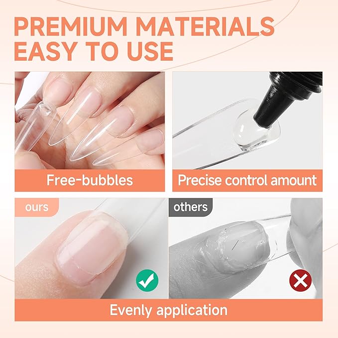 UNA GELLA Solid Nail Glue Gel 15ml Lamp Curing Needed Solid Soak Off U V/LED - Image 5