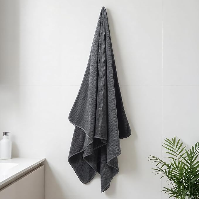 REDKISS Pack of 1 Jumbo Bath Sheet, 40 x 80 Inches Microfiber Oversized Bath - Image 7
