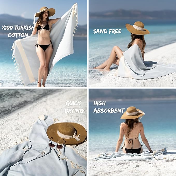 Turkish Beach Towels Oversized Clearance XL 40x71- Sand Free Beach Towel- 100% - Image 2