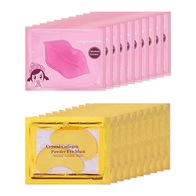 20 Pairs Lip Mask & Eye Mask, Under Eye Patches, Lip Mask Skincare, Bridesmaid by EakrooProfessionalMakeup