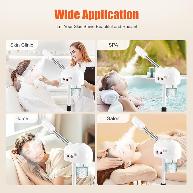Professional Facial Steamer, Hot Ozone Face Steamer on Wheels - Image 7