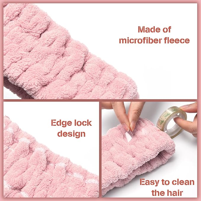 Chuangdi 3 Pieces Terry Cloth Elastic Headbands - Image 3