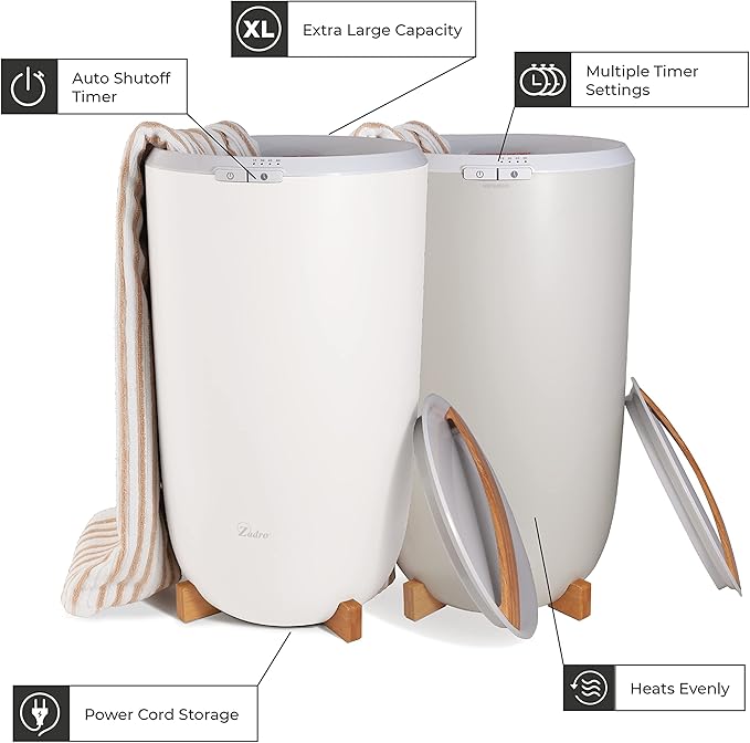 Zadro Large Hot Towel Warmer Bucket Timer Electric Towel Warmer - Image 5