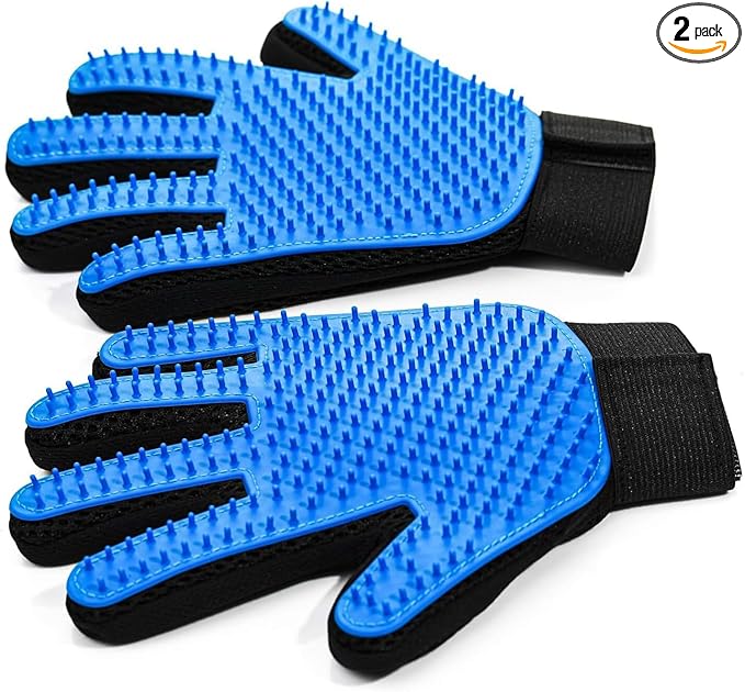 NVNAN Pet Hair Removal Glove for Dogs & Cats, 2-in-1 Deshedding Brush & Massage by NVNAN