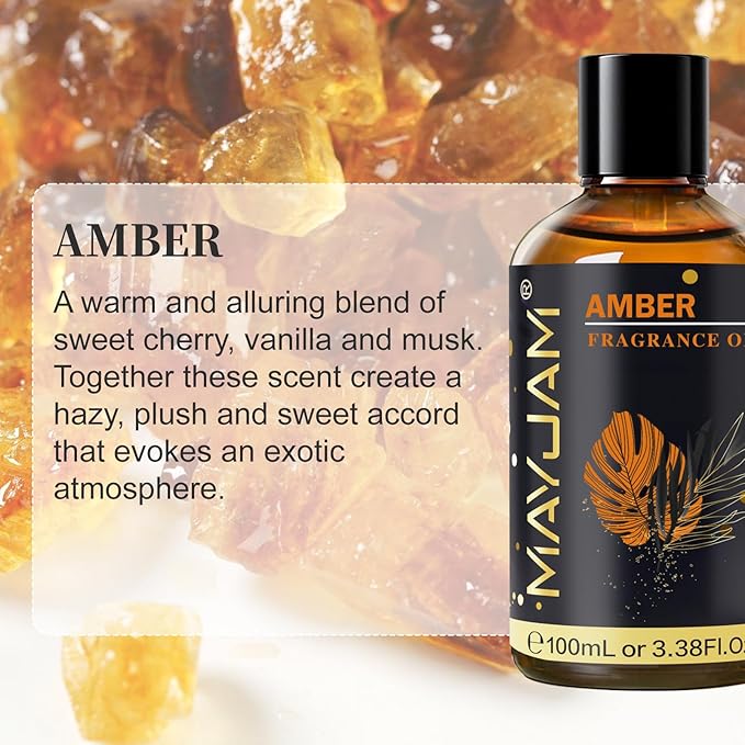 Amber Fragrance Oil Essential Oil, MAYJAM 3.38FL.OZ Amber Oil - Image 3