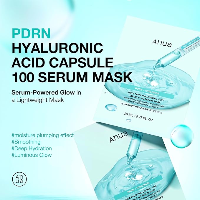Anua PDRN Hyaluronic Acid Capsule 100 Serum Mask, Hydrating Face Mask - Image 2