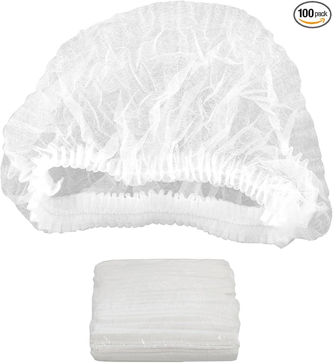 Best 100 Disposable Hair Net Caps: Sunless Spray Tanning, Food Prep, Bouffant by Unknown