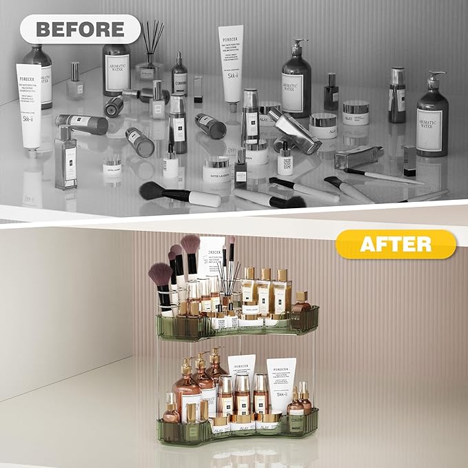 Asayuee 2-Tier Corner Bathroom Counter Organizer - Image 7