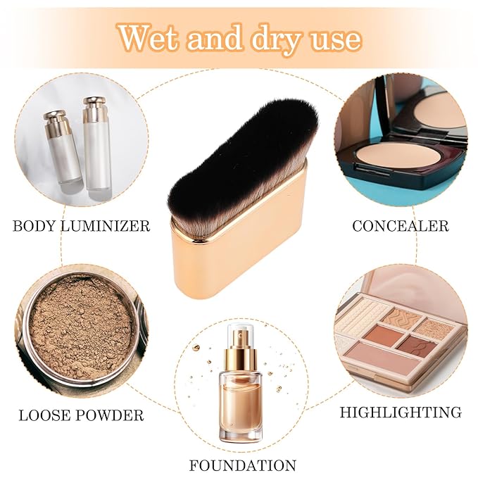 Self Tan Brush Soft Body Makeup Brush Portable Self Tanning Brush Self Tanner - Image 4