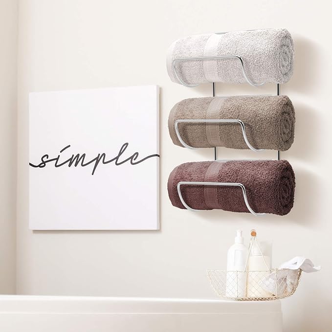 Sorbus Bathroom Wall Mounted Towel Rack - Image 6